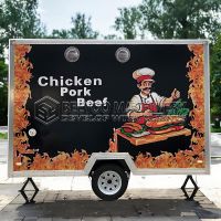 10FT Black Single Window Square Food Trailer