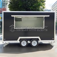 10FT Black Single Window Square Food Trailer - Image 2