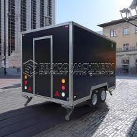 10FT Black Single Window Square Food Trailer - Image 3