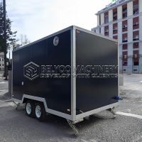 10FT Black Single Window Square Food Trailer - Image 4