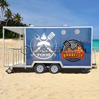 13FT Blue Fence Square Food Trailer - Image 3