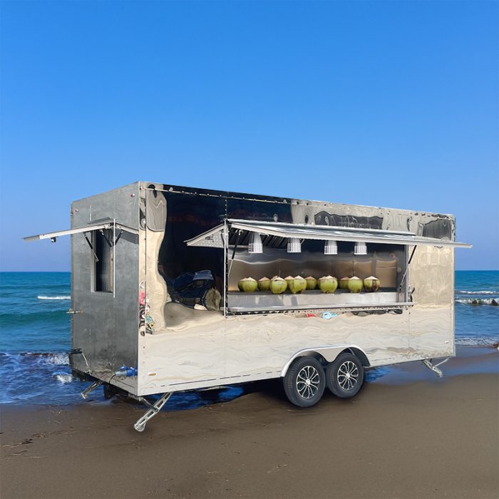 13FT Mirror Single Window Square Food Trailer - Image 5