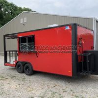 19.7FT Red Square Food Trailer