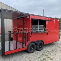 19.7FT Red Square Food Trailer