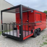 19.7FT Red Square Food Trailer