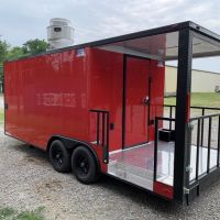 19.7FT Red Square Food Trailer