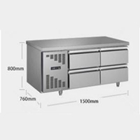 4 drawer refrigerated