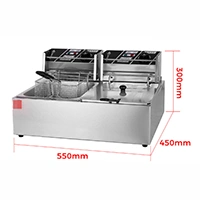 Electric Deep fryer (6+6L) 2.5kw+2.5kw 550mm450mm300mm