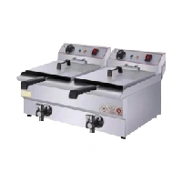 Electric Deep fryer with tap 10+10L 570mm500mm350mm