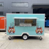 8.5FT Light Blue Square Food Trailer