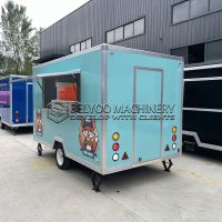 8.5FT Light Blue Square Food Trailer