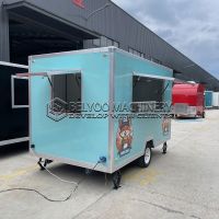 8.5FT Light Blue Square Food Trailer