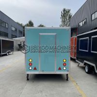 8.5FT Light Blue Square Food Trailer