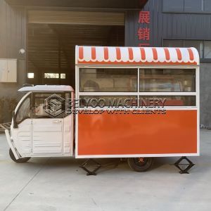 Orange Hot Dog Piaggio Food Truck