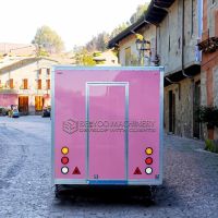 8.5FT Pink Single Window Square Food Trailer - Image 3