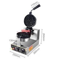 Waffle machine 50~300℃ 250mm380mm260mm