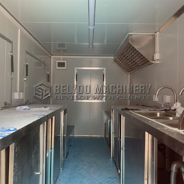 Double Window Red Square Food Trailer | Fast Food Truck for Sale - Image 4