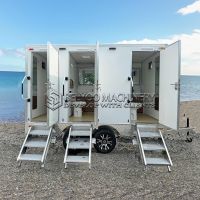 3 Station Portable Restroom Trailer Mobile Bathroom Trailer for Sale