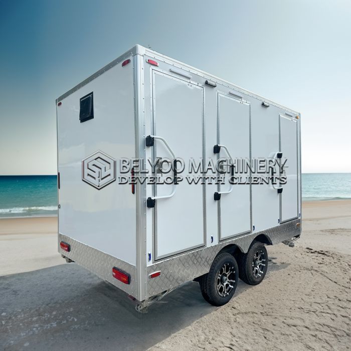 3 Station Portable Restroom Trailer Mobile Bathroom Trailer for Sale