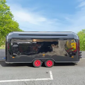 Mobile Food Truck with Fully Equipped Food Truck Trailer for Sale, Mobile Kitchen for Business, Customized Concession Food Trailer Ice Cream Hot Dog Cart for Street Vending