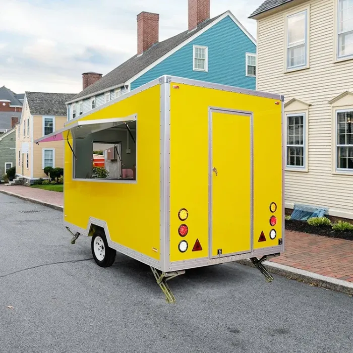 Mobile Food Trailer Custom Stainless Steel – Commercial Concession Truck Container with Professional Kitchen Equipment | Ideal for Fast Food &Hot dog carts - Image 3