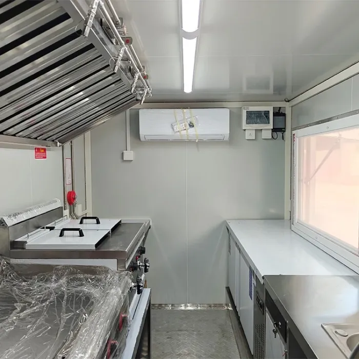 Mobile Food Trailer Custom Stainless Steel – Commercial Concession Truck Container with Professional Kitchen Equipment | Ideal for Fast Food &Hot dog carts - Image 4