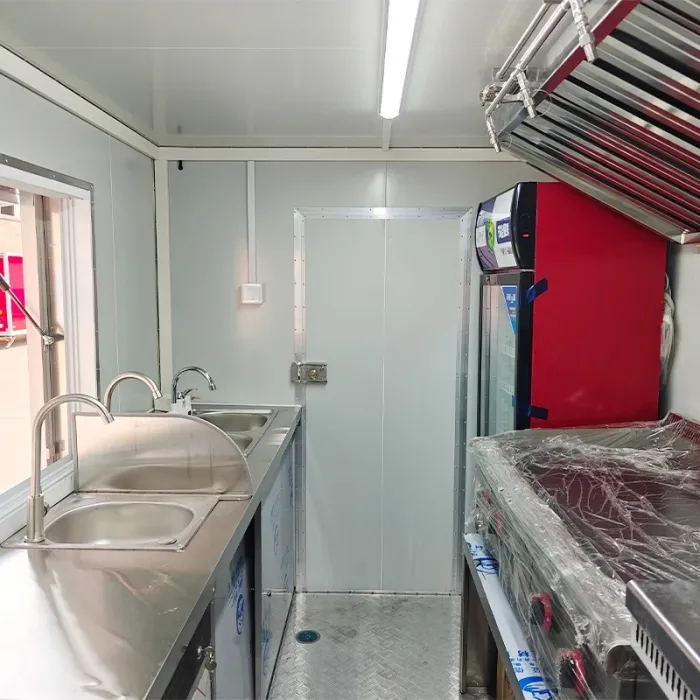 Compact Food Trailer with Mobile Kitchen Hamburger Snack Cart on Wheels Food Truck for Hot Dog Catering and Vending - Image 6