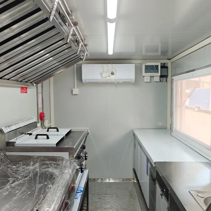 Compact Food Trailer with Mobile Kitchen Hamburger Snack Cart on Wheels Food Truck for Hot Dog Catering and Vending - Image 7