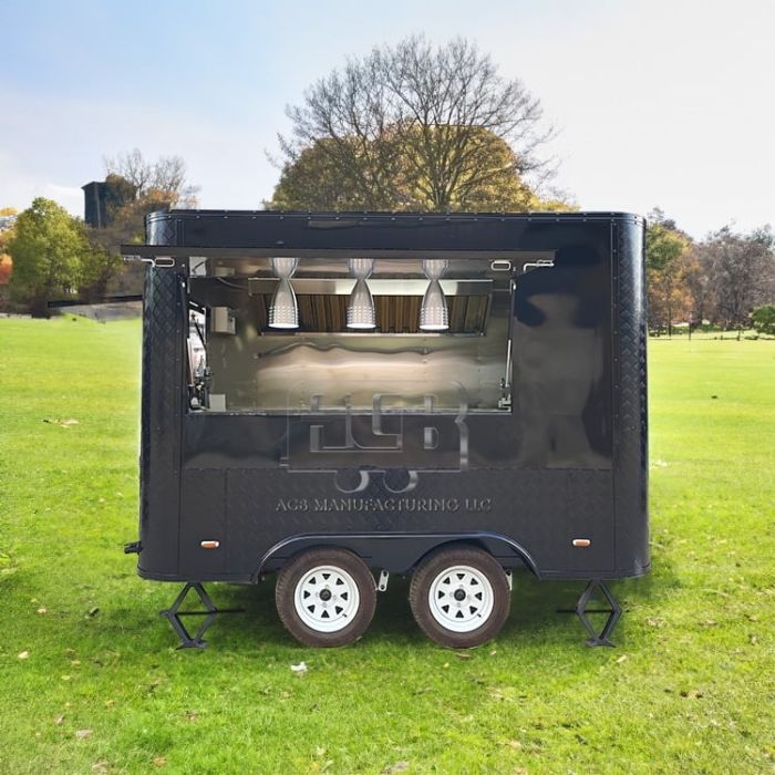 Commercial Concession Trailer – Complete Kitchen Hot Dog Cart for Mobile Restaurant & Street Vending