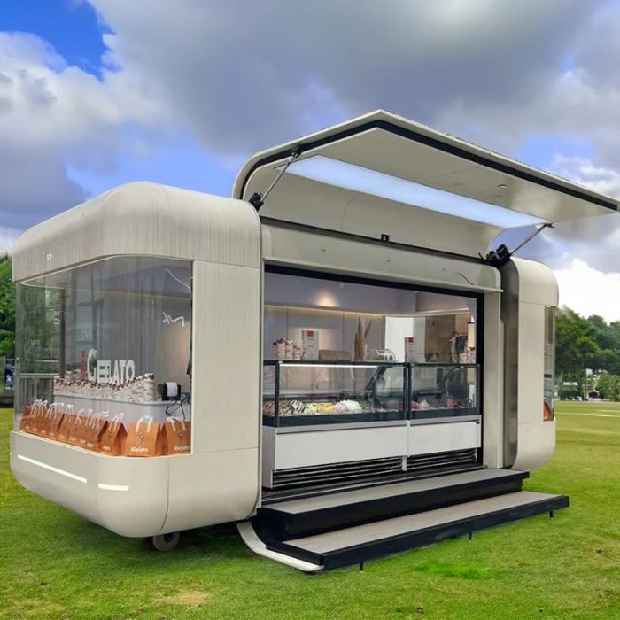 Multifunction Stainless Steel Design Food Trailer Fully Equipped Mobile Snack Food Truck with Full Kitchen Food Concession Trailers for Sale Food Truck Equipment