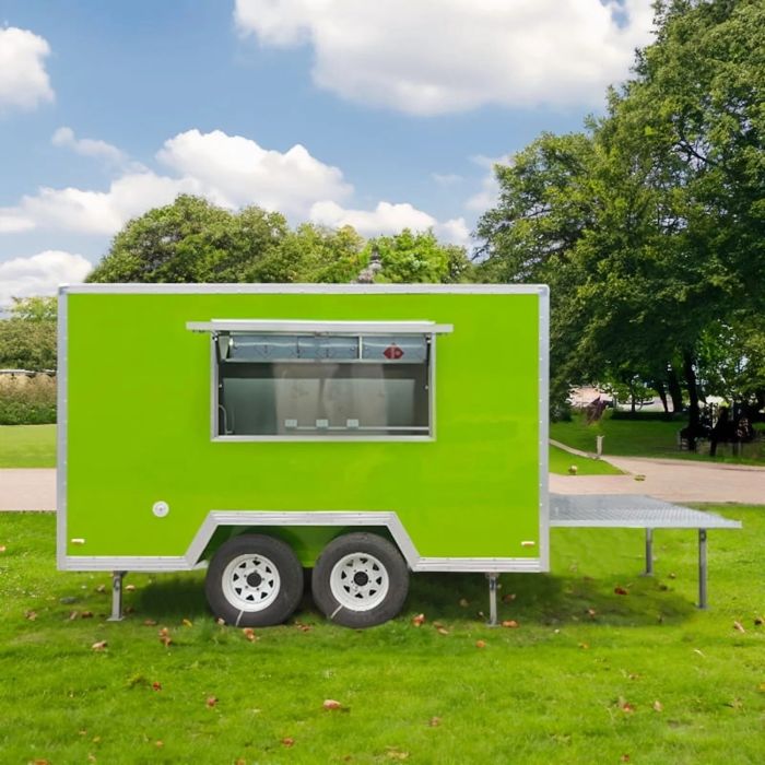 Mobile Food Trailer for Sale -Food Truck Fully Equipped with Full Kitchen, Cooking Gear & Refrigeration - Ideal for Street Vending, Business & Catering