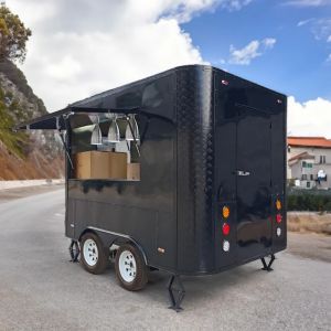 Food Truck Food Truck  Trailer  Outdoor Food Vending Trailer - Fully Equipped Kitchen & Refrigeration for Coffee, Fast Food Business, Camp Catering & Street Sales