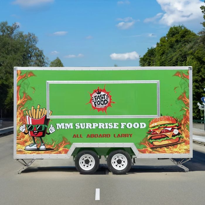 Mobile Food Truck Food Trailer Food Truck Customized Kitchen Food Trailers for Sale Concession Trailers Coffee for Business Near to Snack Cart Vending Cart