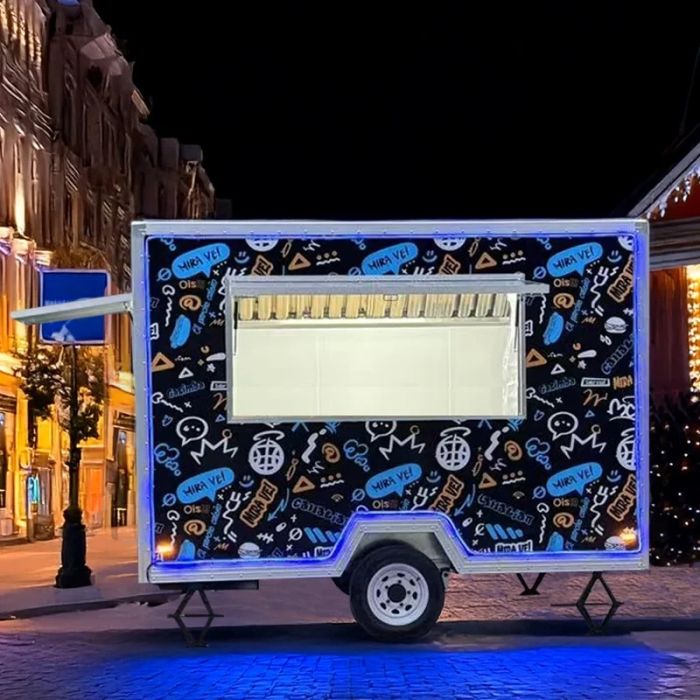 Customizable Commercial Food Trailer – Fully Equipped Food TruTrailer with Complete Kitchen and Refrigeration for Mobile Restaurants, Outdoor Vending, and Catering