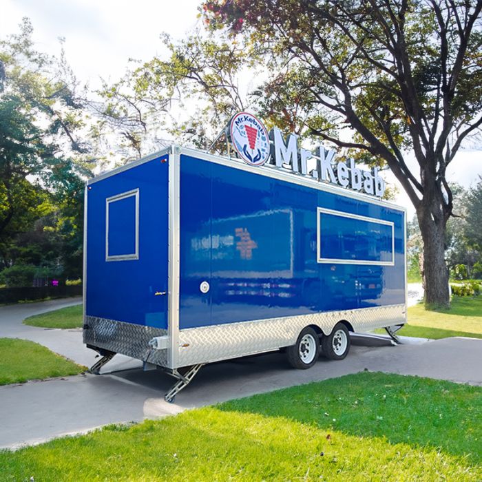 Food Truck Concession Fast Food Trailers Hot Dog Carts Mobile BBQ Food Truck with Full Kitchen Restaurant Trailers Concession Food Concession - Image 2