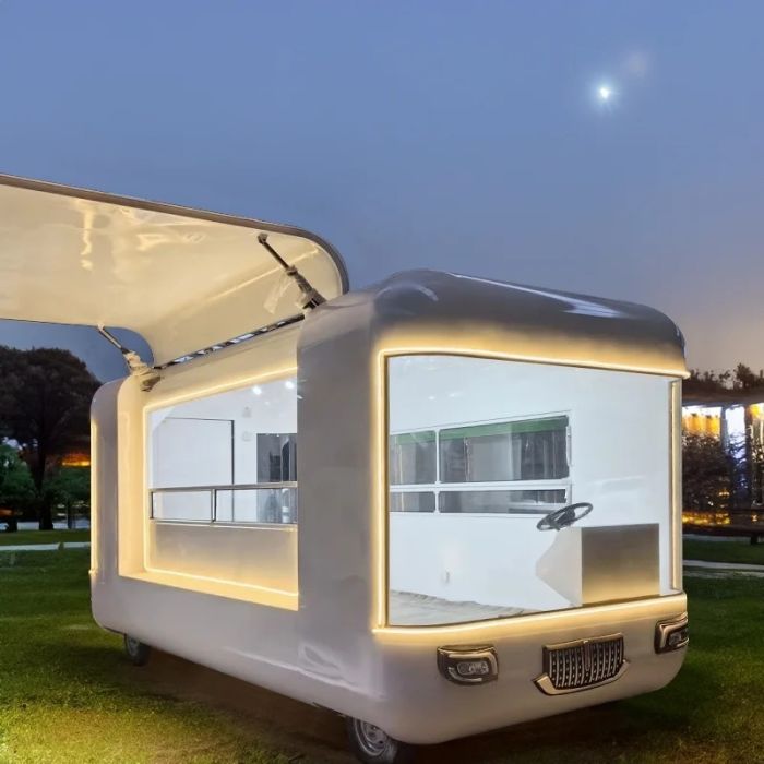 Multifunction Stainless Steel Design Food Trailer Fully Equipped Mobile Snack Food Truck with Full Kitchen Food Concession Trailers for Sale Food Truck Equipment - Image 2