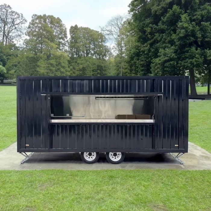 Customizable Food Truck Trailer - Mobile Kitchen with Hot Dog Cart Setup, Refrigeration for Street Vending & Catering Services - Image 2