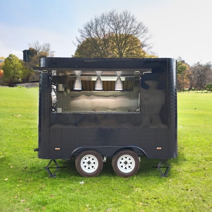 Food Truck Food Truck  Trailer  Outdoor Food Vending Trailer - Fully Equipped Kitchen & Refrigeration for Coffee, Fast Food Business, Camp Catering & Street Sales - Image 2