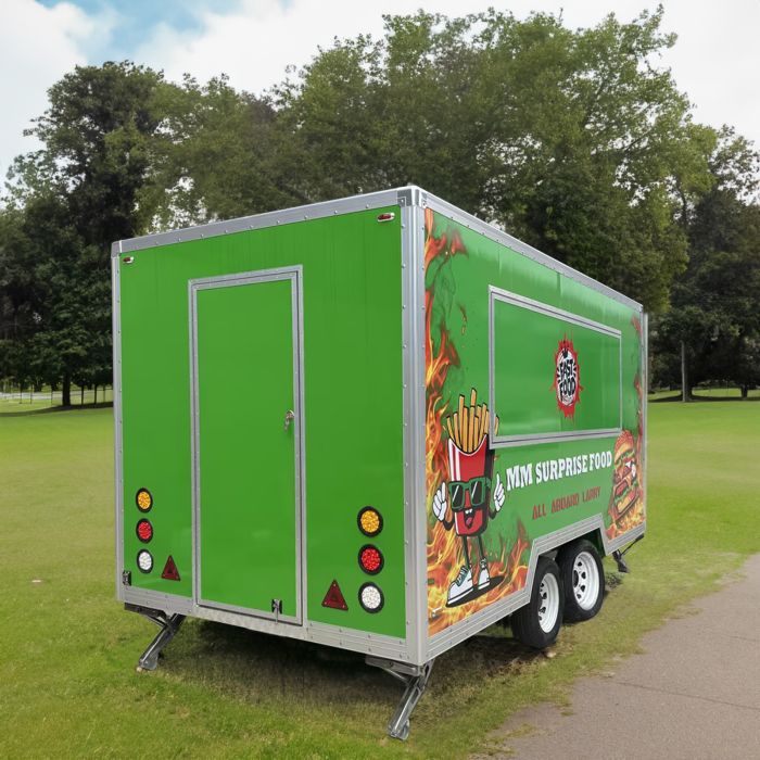 Mobile Food Truck Food Trailer Food Truck Customized Kitchen Food Trailers for Sale Concession Trailers Coffee for Business Near to Snack Cart Vending Cart - Image 2
