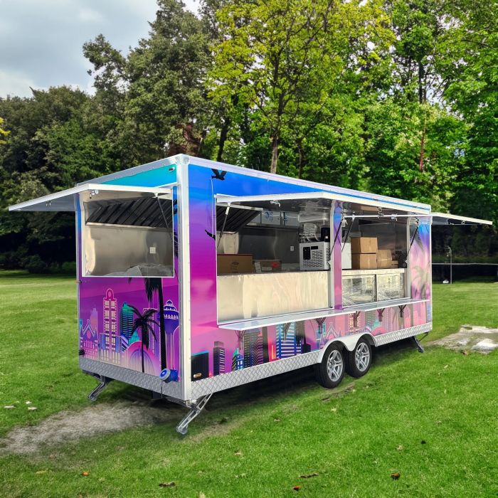 Hot Dog Cart and Coffee Vending Concession Trailer – Compact Mobile Kitchen Equipped with Essential Tools for Street Sales & Small-Scale Catering - Image 2