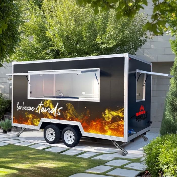 Outdoor Food Truck Trailer – Equipped Kitchen for Fast Food, Coffee, Hot Dog Business & Camp Catering - Image 3
