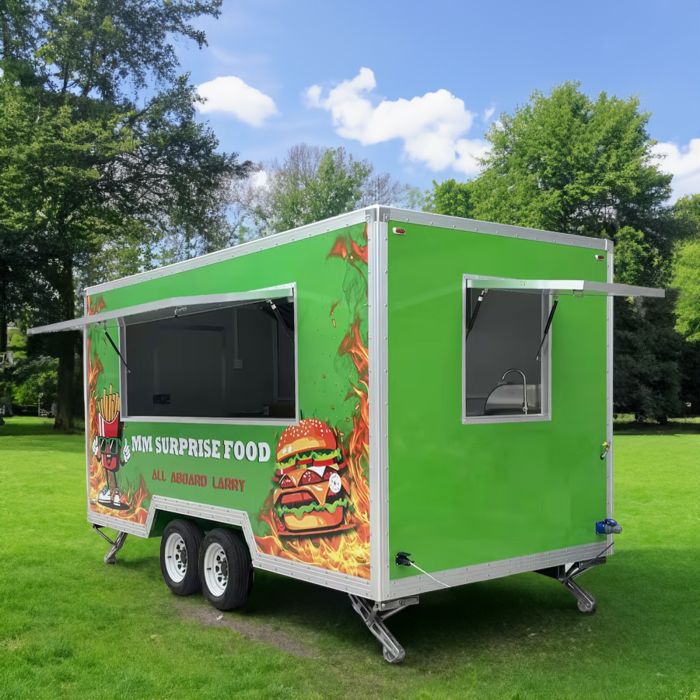 Mobile Food Truck Food Trailer Food Truck Customized Kitchen Food Trailers for Sale Concession Trailers Coffee for Business Near to Snack Cart Vending Cart - Image 3