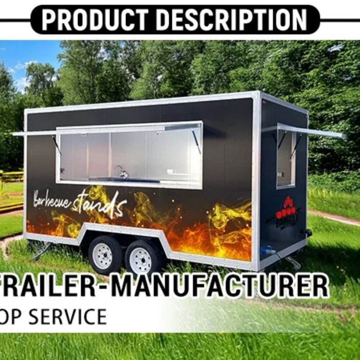Outdoor Food Truck Trailer – Equipped Kitchen for Fast Food, Coffee, Hot Dog Business & Camp Catering - Image 4