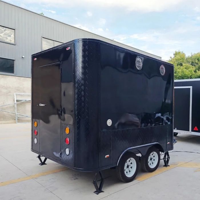 Food Truck Food Truck  Trailer  Outdoor Food Vending Trailer - Fully Equipped Kitchen & Refrigeration for Coffee, Fast Food Business, Camp Catering & Street Sales - Image 4