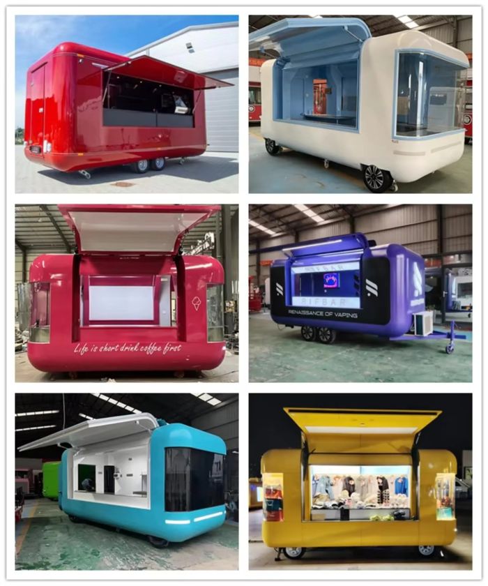 Multifunction Stainless Steel Design Food Trailer Fully Equipped Mobile Snack Food Truck with Full Kitchen Food Concession Trailers for Sale Food Truck Equipment - Image 5