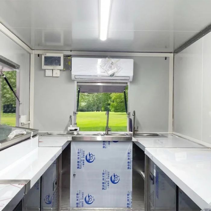 Concession Food Trailer - Food Truck Trailer Mobile Kitchen with Hot D og Cart, Full Cooking Setup & Refrigeration for Street Vending & Business - Image 5
