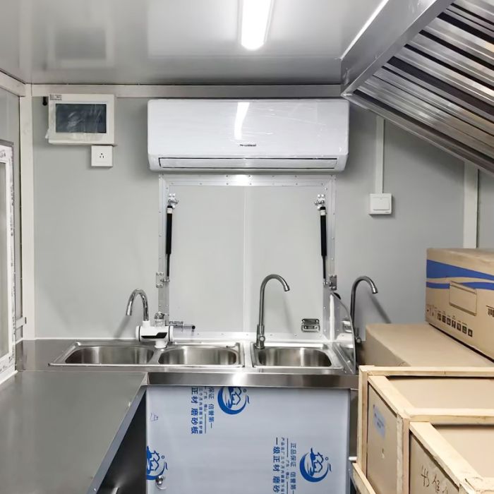 Food Trailer Mobile Food Truck Ice Cream Hot Dog Carts for Commercial Fully Equipment Food Trailer Customized Hot Dog Carts Food Trailer Truck with Full Kitchen - Image 6