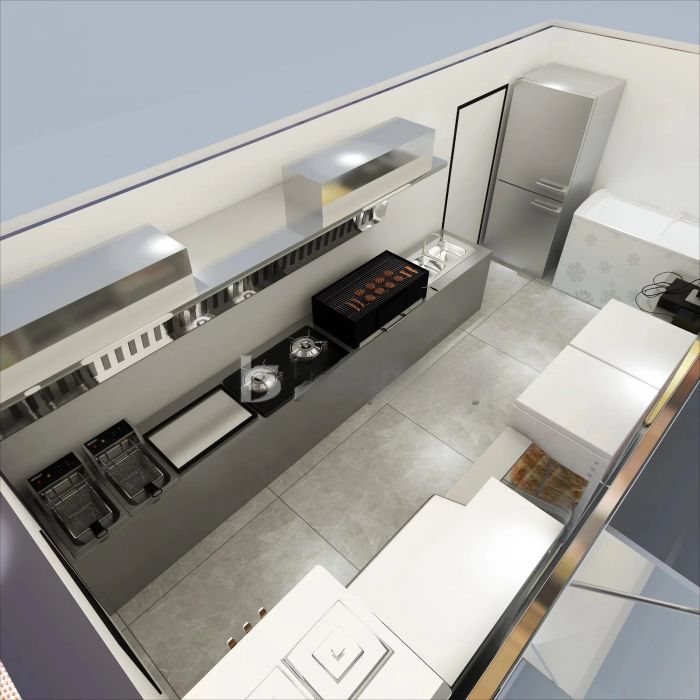 Multifunction Stainless Steel Design Food Trailer Fully Equipped Mobile Snack Food Truck with Full Kitchen Food Concession Trailers for Sale Food Truck Equipment - Image 6