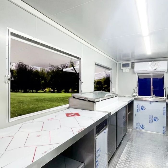 Concession Food Trailer - Food Truck Trailer Mobile Kitchen with Hot D og Cart, Full Cooking Setup & Refrigeration for Street Vending & Business - Image 6